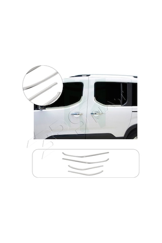 Opel Combo Uyumlu 2019 Ve Üzeri Krom Cam Çıtası 4 Parça Paslanmaz Çelik