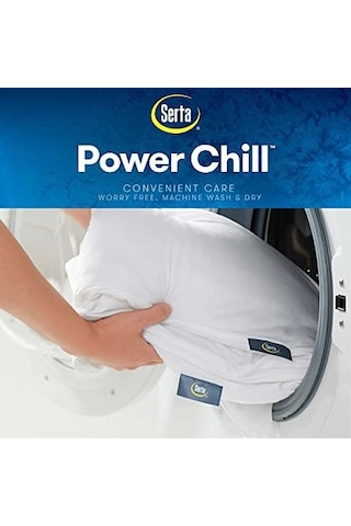 Serta Power Chill Soğutma Yastığı Koruyucuları, Lekeye Dayanıklı Ve Fermuarlı Yastık Koruyucu, Yastığı Toz Ve Kirden Korur 2&apos Li Paket , Kral, Beyaz 50 x 22