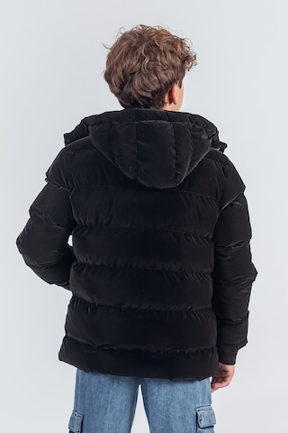Pina Kids Nova Kumaş Kapüşonlu Erkek Çocuk Kışlık Mont Km2509 Siyah