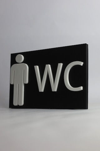 Erkek Wc - 3 Boyutlu Tabela 20cm X 13cm X 1.5cm