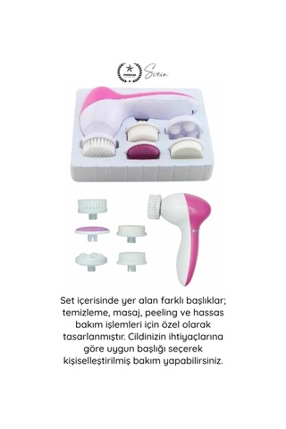 Yüzbakım Cilt Temizleme Ve Yüz Masaj Aleti 5 Başlıklı Akne Sivilce Siyah Nokta Temizleyici Elektrik