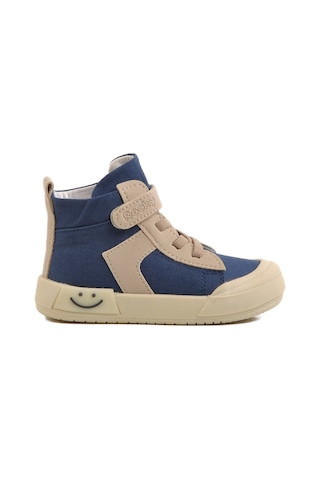 Lacivert Keten Bilek Boy Cırtlı Unisex Çocuk Sneaker 7465 B Kot