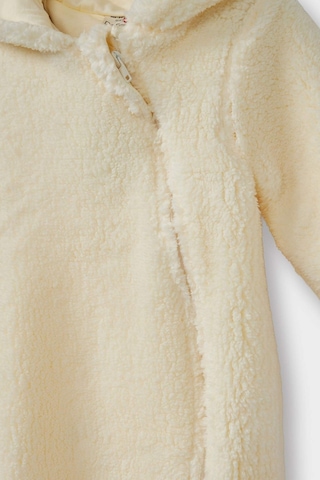 Defacto Kız Bebek Yenidoğan Kapüşonlu Fermuarlı Pelüş Tulum D6019a525wner233 Ekru