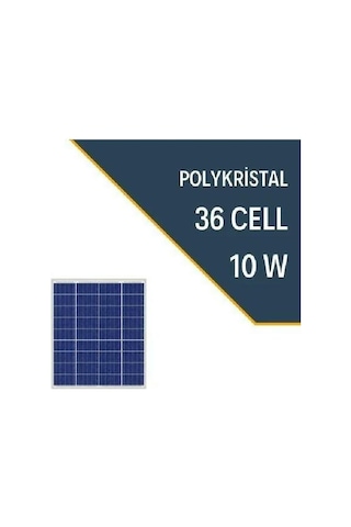 10W POLYKRİSTAL GÜNEŞ PANELİ