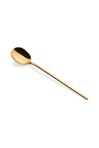 Parlak Gold Çay Kaşığı 6 Parça - 13 Cm Siyah