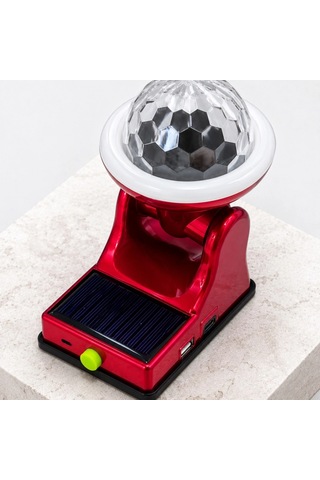 Güneş Enerjili Rgb Led Disco Lamba 360 Işık Efektli Dekoratif Aydınlatma