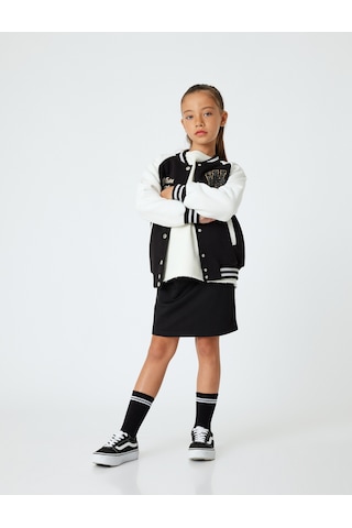 Koton Okul Eteği Beli Lastikli Siyah 5wkg70010ak Siyah