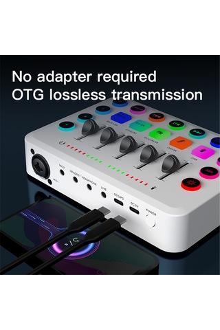 Lemestar "profesyonel Rgb Mikser: Xlr Mikrofon, 48v Phantom, Ses Efektleri İle Podcast/canlı Yayın/oyun Ses Karıştırıcı"