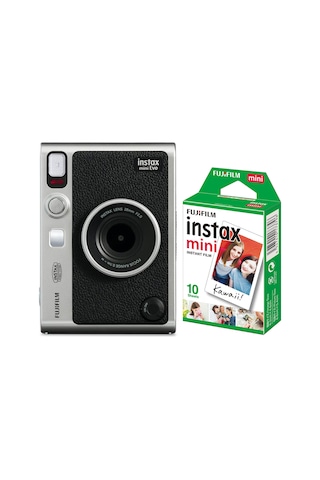 Fujifilm Instax Mini Evo Şipşak Fotoğraf Makinesi + 10'lu Film (Fujifilm Türkiye Garantili)