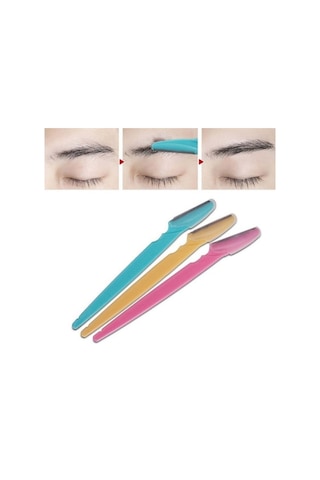 Profesyonel Kaş Usturası Kaş Jileti Kaş Şekillendirici 3'Lü Set