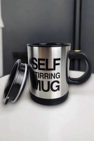 Mey İthalat Yazılı Mug Kupa Karıştırıcı Özelliği Ve Paslanmaz Çelik