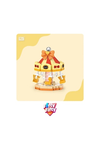 Loz Micro Block 4'lü Lunapark Seti 4 Farklı Model Dekoratif Oyuncak Yapım Seti Yapı Blok Seti