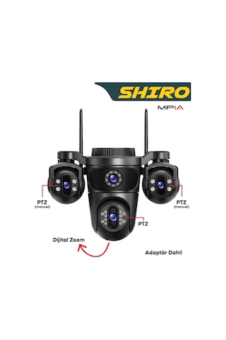 Mpıa Shıro 16 Mp Full Hd 4 Lensli Wi-fi Güvenlik İp Kamera Mpıa Shıro 16 Mp Full Hd 4 Lensli Wi-fi Güvenlik İp Kamera