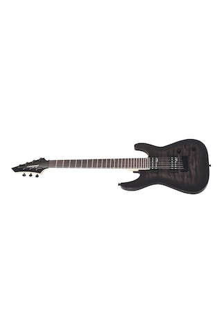 Jackson 2918804585 Js Series Dinky Arch Top Js22q-7 Dka Ht 7 Telli Elektro Gitar Trans Black Burst Amaranth Klavye, Kapitone Akçaağaç Üst Ve Sabit Köprü