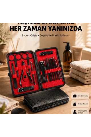 Profesyonel Paslanmaz Çelik Manikür & Pedikür Seti Yeni Nesil