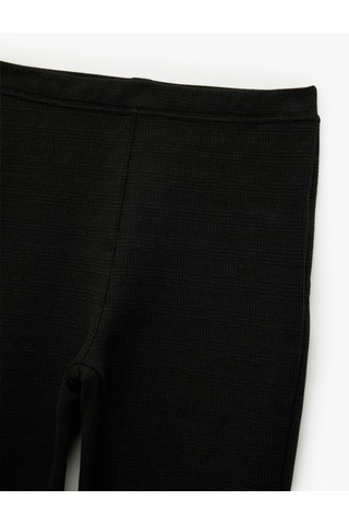 Koton Slim Fit Normal Bel Viskon Karışımlı Tayt Siyah 6wal40123ık Siyah