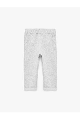 Koton Beli Lastikli Cep Detaylı Basic Eşofman Altı Gri Melanj 7wmb40037tk