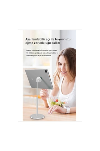 Mühlen Ph058 Ayarlanabilir Ergonomik Manyetik Telefon Standı Silver