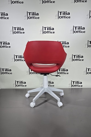 Monaco Çalışma Kesim Çocuk Koltuğu Beyaz Ayak Kırmızı