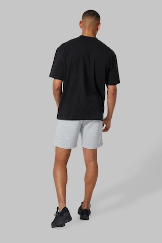 T-shirt - Lift Club Baskılı Oversize Bisiklet Yaka Kısa Kol Siyah Tişört Siyah