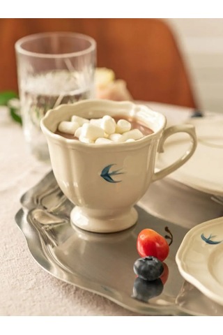 Roomi 250 Ml Seramik Kupa, Biblo Desenli, Elde Boyanmış 165259565 Yeşil