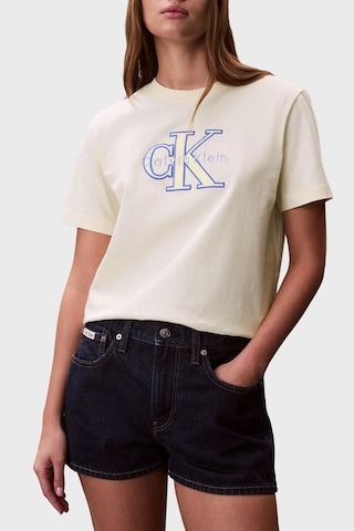 Calvin Klein Bayan T Shirt Lv047f829g F7j Beyaz BEYAZ