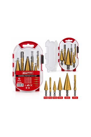 Emvpro Emv-5699 6 Parça Kademeli Matkap Ucu Seti 4-32 Mm