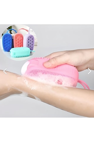 Silikon Banyo Kesesi Katı Sabun Hazneli (süngerli)