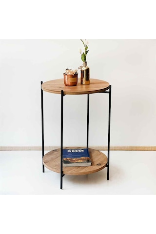 Yuvarlak Orta Sehpa Dekoratif Zigon Sehpa 5243