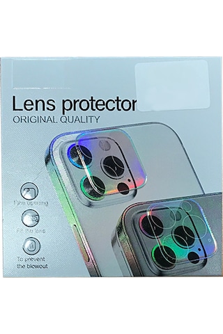 Apple Uyumlu iPhone 12 Pro Max Temperli Cam Kamera Lens Koruyucu Şeffaf Şeffaf