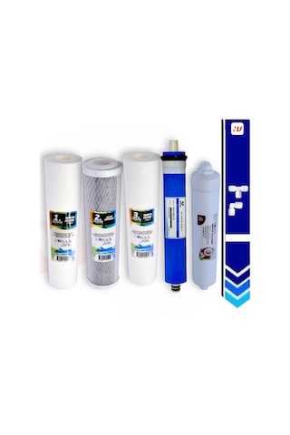 Conax Tüm Açık Kasa Su Arıtma Cihazlarına Uyumlu 5'Li Set 80 Gpd Membranlı