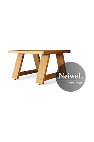 Neiwel Neoz Doğal Ahşap Sehpa-50-50 Açık Ceviz