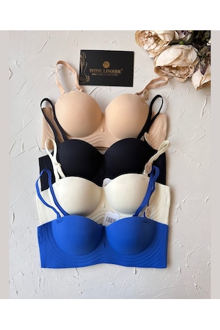 Lady Baby Straplez Kesim Destekli Dikişsiz Balensiz Toparlayıcılı Ekru