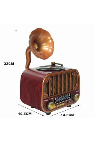 Ultratekno Md-1318bt Gramofon Tasarım Bluetooth Hoparlör + Fm/am/sw Nostaljik Radyo