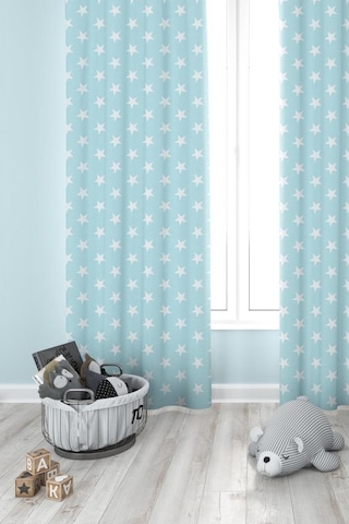 Premier Home Yıldız Desenli Fon Perde Mint 170X270 (472220268)
