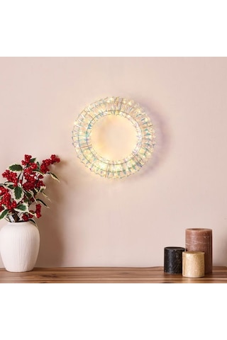 Kpm Çelenk Dekoratif Aydınlatma - 30 Cm Sarı