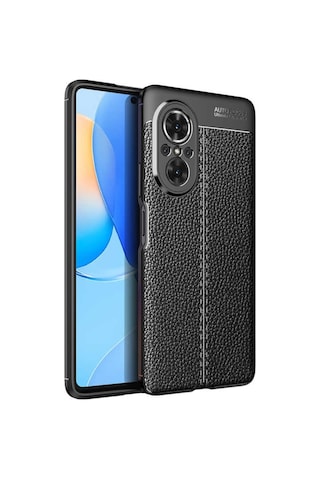 Huawei Nova 9 Se Kılıf Zore Niss Deri Desenli Silikon Kılıf