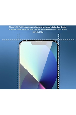 3'lü Paket Apple Uyumlu iPhone 13 / Apple Uyumlu iPhone 14 9h Temperli Cam Ekran Koruyucu 3 Adet