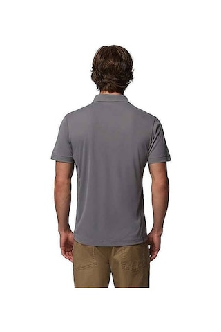 Columbia Zero Rules Light Erkek Kısa Kollu Polo T-shirt Ao4872 Koyu Gri Melanj