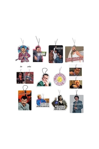 Ekonomik Eğlenceli Figür Araç Ayna Asma Kokusu 12 Adet Farkli Koku Oto Koku Model2112