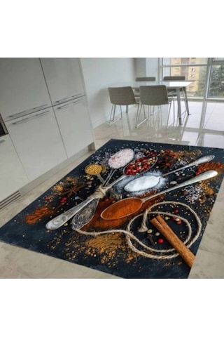 Halıportalı Üç Boyutlu Kaymaz Taban Mutfak Halısı Yolluk I-B-468