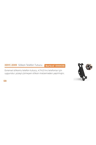 Xbyc 2089 Silikon Telefon Tutucu 4.7-6.3 İnc Telefonlar İçin Tutu Siyah - Gümüş