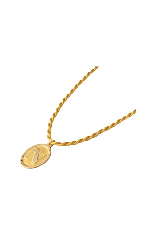 14 Ayar D Harf Sarı İpli Kolye