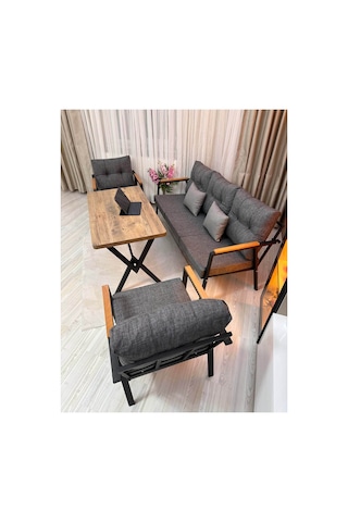 Vera 3+1+1 + Masa , Balkon, Bahçe - Cafe , Teras , Metal Kanepe Koltuk Takımı , Yemek Masası ,çay Seti