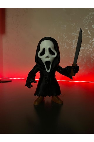 Ghost Face Figürü Scream Korku Filmi Koleksiyonluk Maskeli Modeli, 3d Baskı Dekoratif Figür 13cm