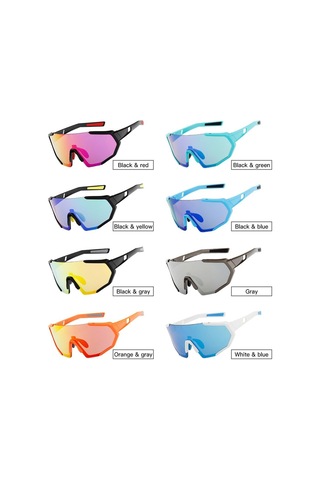 2 Değiştirilebilir Lensli Spor Bisiklet Güneş Gözlüğü Uv400 Koruma Mtb Yol Sürme Balık Tutma Golf Beyzbol Koşu Gözlükleri - Turuncu + Gri