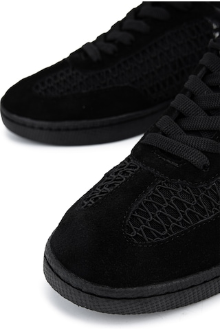 Tamer Tanca Kadın Hakiki Deri Siyah Sneakers & Spor Ayakkabı 1031 7164 Bn Ayk Y26 Syh Suet/syh Sım/syh