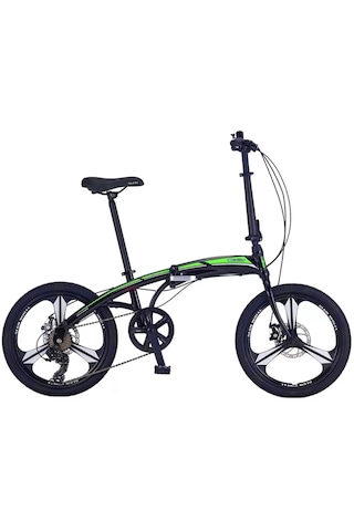 Salcano Slcn300 20 Md Fren 6 V 20" Katlanır Bisiklet Siyah Yeşil Siyah - Yeşil