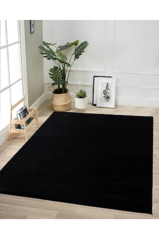 Jassrug Kürk Halı 120 x 180 Siyah