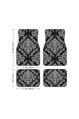 Liangmei 4'lü Araba Paspaslar Bohem Desen Avrupa Etnik Oto